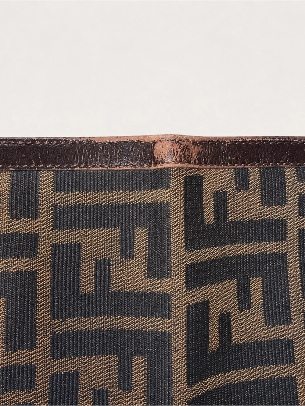 Fendi Brown Zucca Canvas & Leather Long Wallet | Vintage | Made in Italy